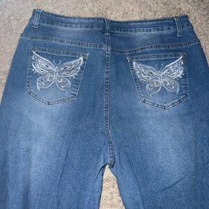 Embroidered Blue Jeans